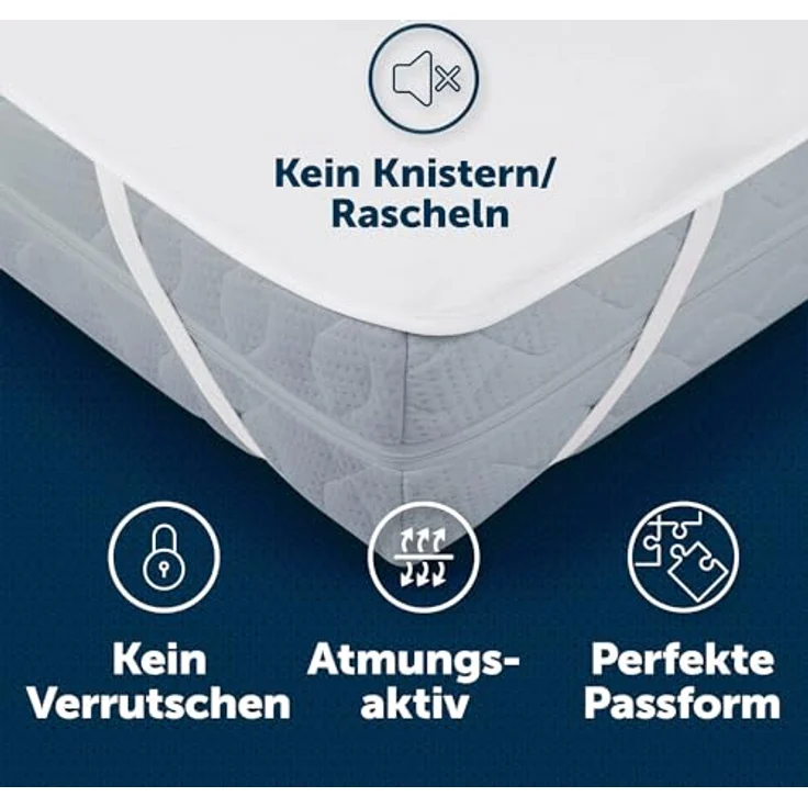 Blumtal® Matratzenschoner 180x200 cm - Oeko-Tex zertifizierte Inkontinenzunterlage waschbar - wasserdichte Matratzenauflage 180x200 - Matratzenschutz wasserdicht - Matrazenschoner180/200 - Nässeschutz – Bild 5