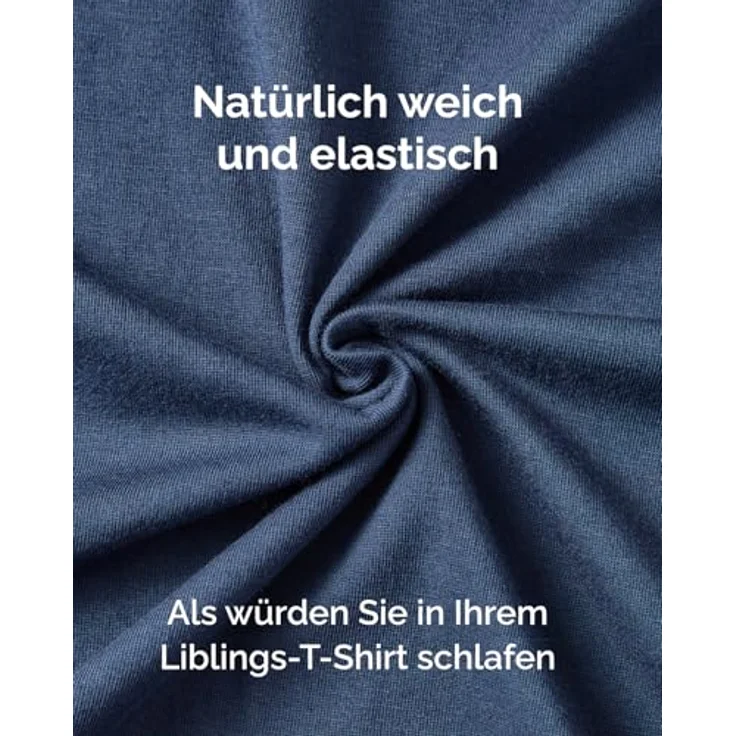 Spannbettlaken Jersey 180x200 - Baumwolle Boxspringbett 30cm - Marineblau | Spannbetttuch, Rundumgummi, Dehnbar, Weich, Atmungsaktiv, Knitterfrei, Pflegeleicht, Baumwoll-Jersey, Bis 30cm, OEKO-TEX – Bild 4
