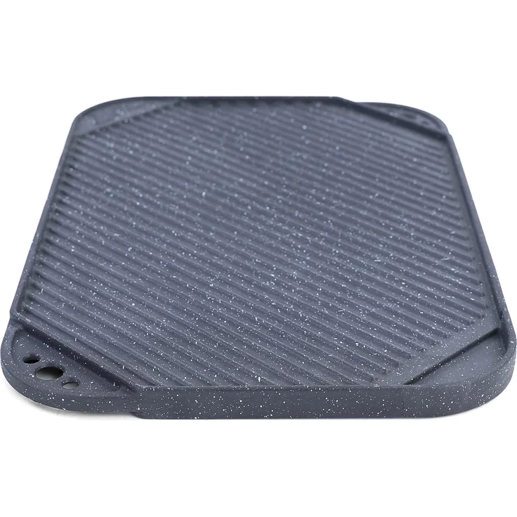 BBQ Grill Wendeplatte Planchaplatte Gusseisen Antihaftbeschichtet 45x30cm – Bild 6