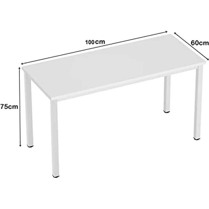 SogesHome PC Schreibtisch Computertisch 100 x 60 x 75 cm Büro Workstation für Home Office Verwenden Schreibtisch, Esstisch Konferenztisch AC3DW-100-SH – Bild 3