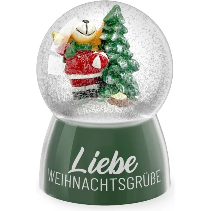 Schneekugel Glitzerkugel Ø6,5xH9 Geschenk Weihnachten la vida Elch 7011461