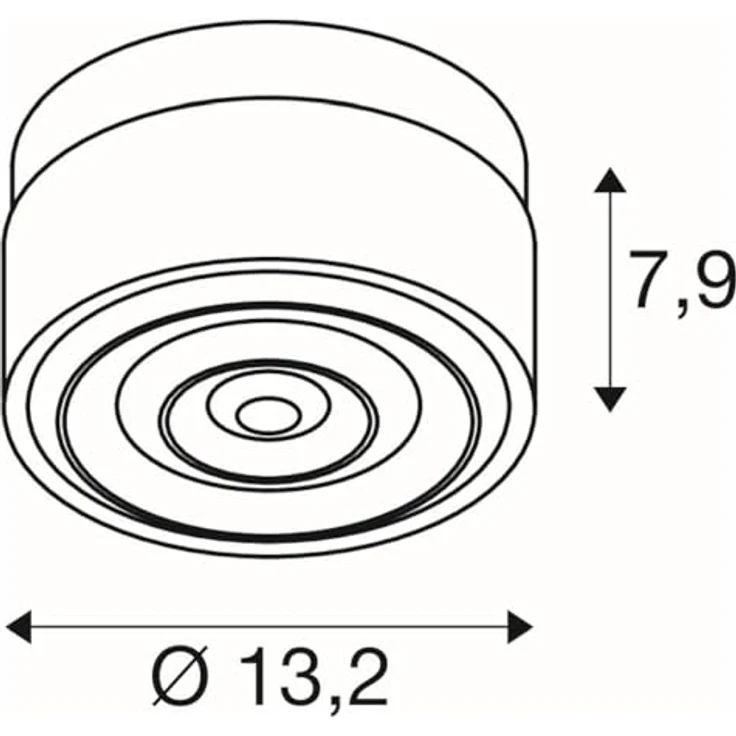 SLV CYFT WAVE, Wand- und Deckenaufbauleuchte, 2700/3000/4000K, 6,5W, PHASE, schwarz - Wand- und Deckenleuchten – Bild 2
