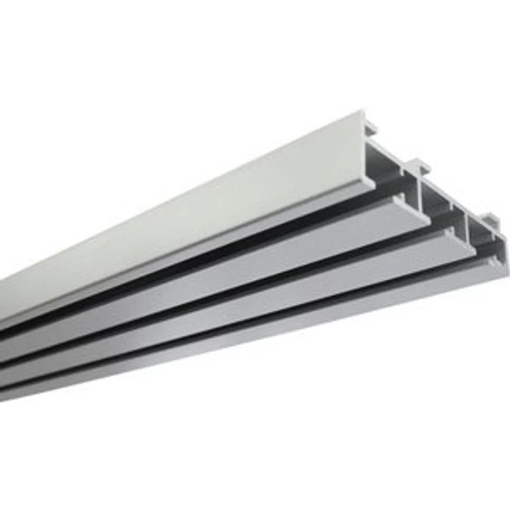 Gardinia Schiene für Flächenvorhang Atlanta silber, 160 cm, 3-läufig – Bild 4