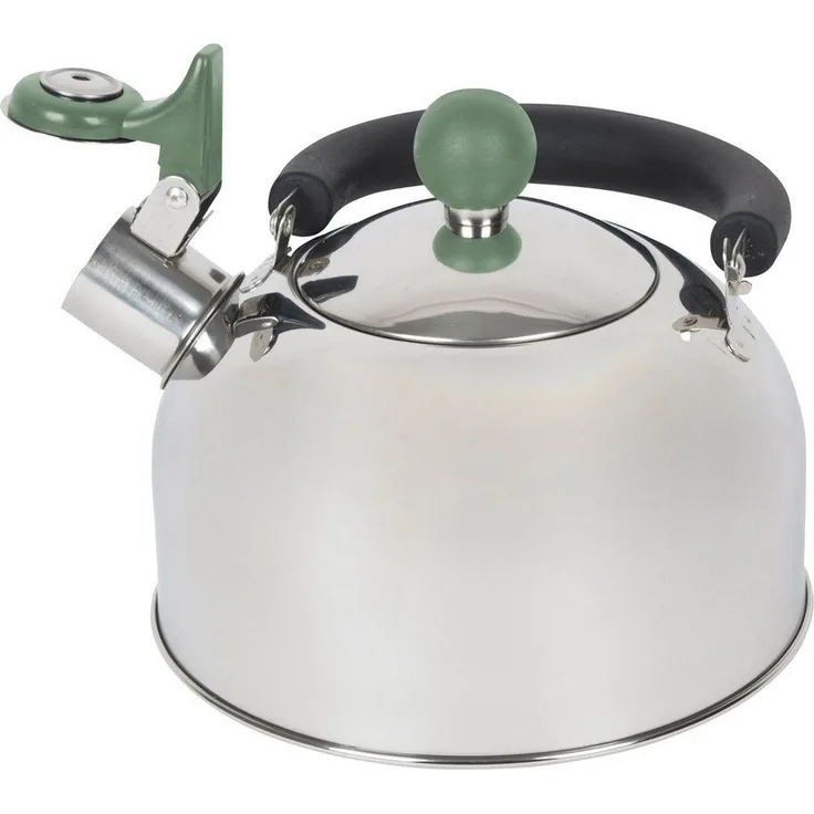 Bo-Camp Teekanne Camping Wasserkocher Trend 1 Flötenkessel, Teekessel Edelstahl 1,2 L
