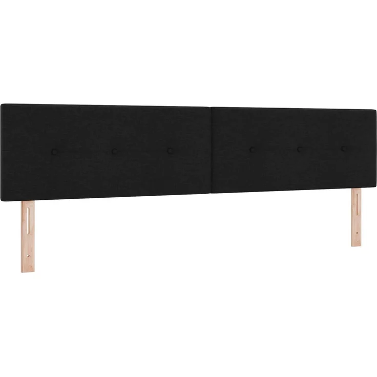vidaXL Boxspringbett mit Matratze Schwarz 200 x 200 cm Stoff 3453011 – Bild 5
