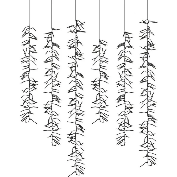 ECD Germany LED-Lichterkette Weihnachtsbeleuchtung Weihnachtslichterkette Christbaumbeleuchtung, Cluster Lichtervorhang 480 LEDs 0,6-1m für Innen & Außen IP44 Warmweiß – Bild 1