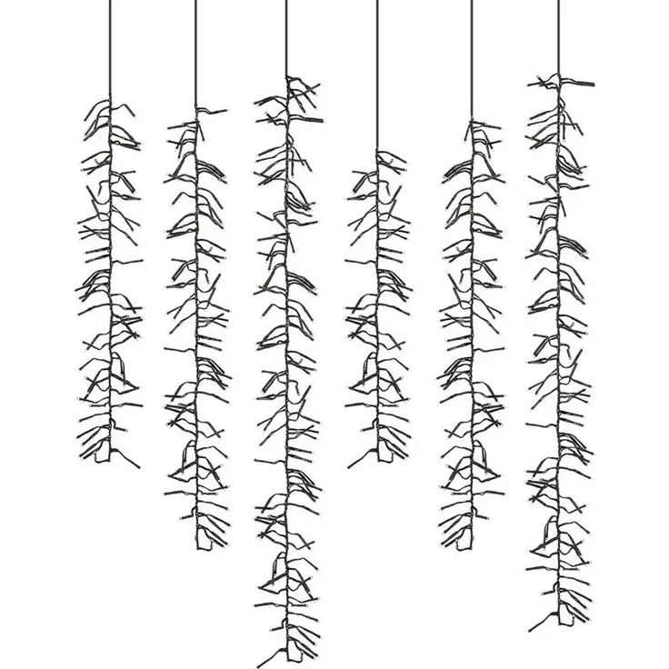 ECD Germany LED-Lichterkette Weihnachtsbeleuchtung Weihnachtslichterkette Christbaumbeleuchtung, Cluster Lichtervorhang 480 LEDs 0,6-1m für Innen & Außen IP44 Warmweiß
