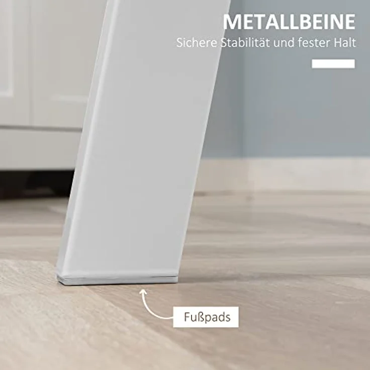 HOMCOM Esstisch Runder Küchentisch für 2 Personen (Rundtisch, 1-St, Esszimmertisch), Weiß Ø72 x 75cm – Bild 6