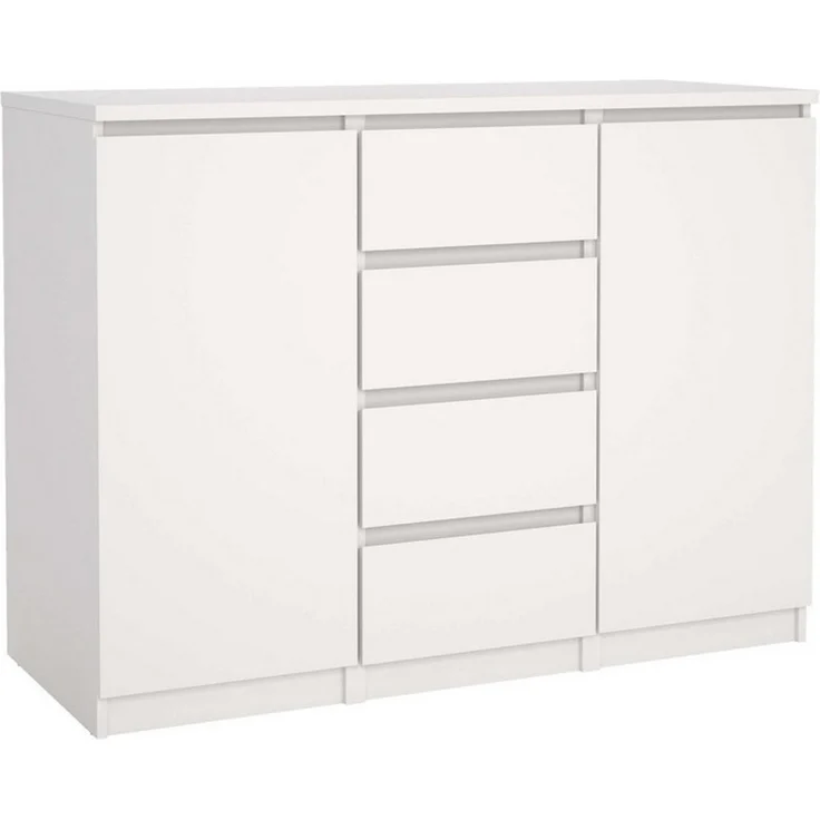 Home affaire Kommode Naia - 4 Schubladen & 2 Türen, grifflose Front, Made in Denmark (Breite: 121 cm, in mehreren Farben), Sideboard, skandinavisches & modernes Design mit viel Stauraum – Bild 1