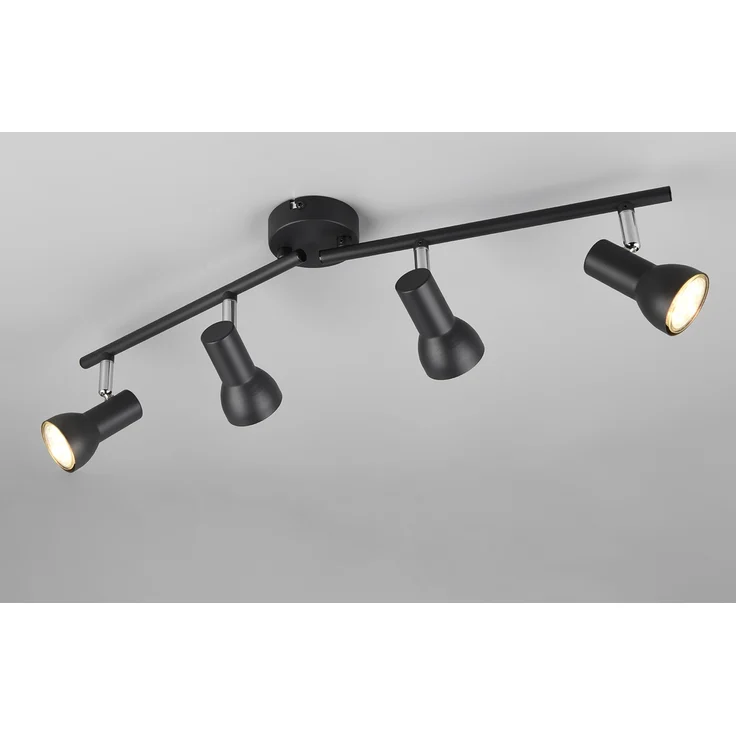 Trio Deckenstrahler 4er Spot Cantar schwarz matt GU10 – Bild 1