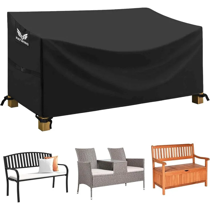 Gartenbank Schutzhülle 600D Oxford Wasserdicht Winddicht UV 163x66x63/89cm
