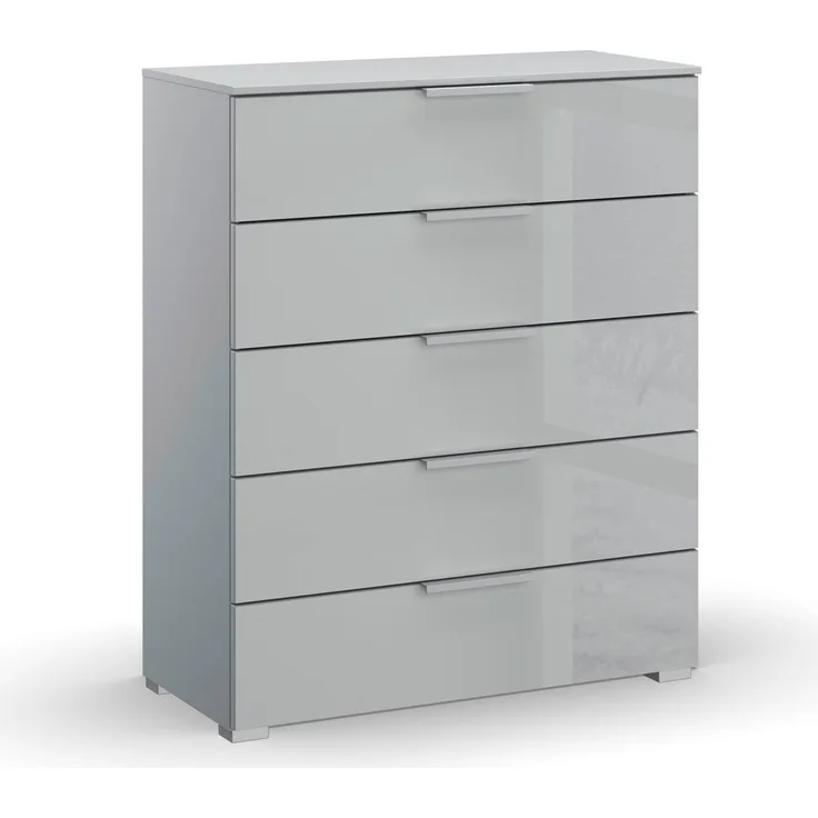 rauch Schubkastenkommode Skat Meridian Kommode Sideboard Wäscheschrank, mit 5 Schubladen mit Glasfront in elegantem Design