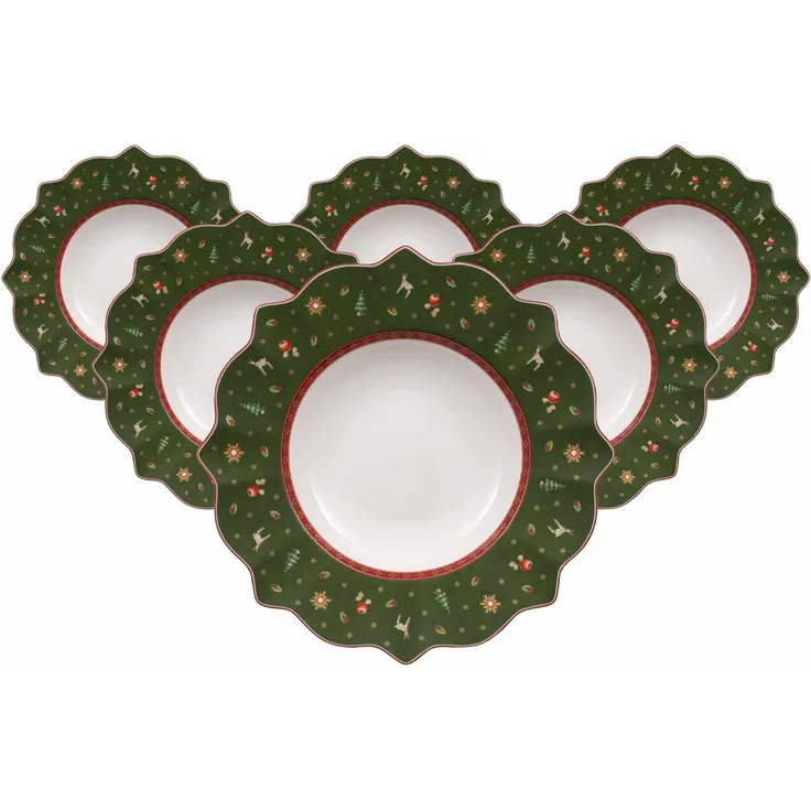 Villeroy & Boch Toy's Delight Suppenteller ø 26 cm grün 6er Set