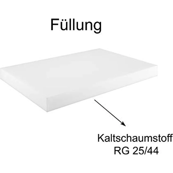 sunnypillow Palettenkissen mit abnehmbarem Bezug Kaltschaum Palettenauflage Palettenpolster Palettensofa Sitzkissen Rückenlehne Indoor Outdoor Sitzkissen 120 x 60 x 15 cm Schwarz – Bild 7