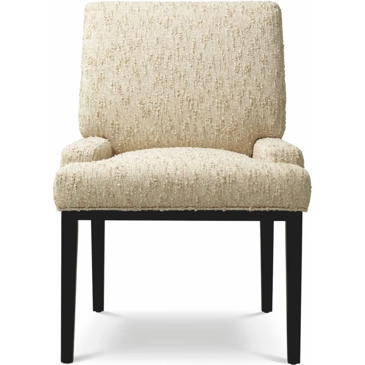 Casa Padrino Luxus Esszimmer Stuhl mit Armlehnen Naturfarben / Schwarz H. 91 cm – Bild 2