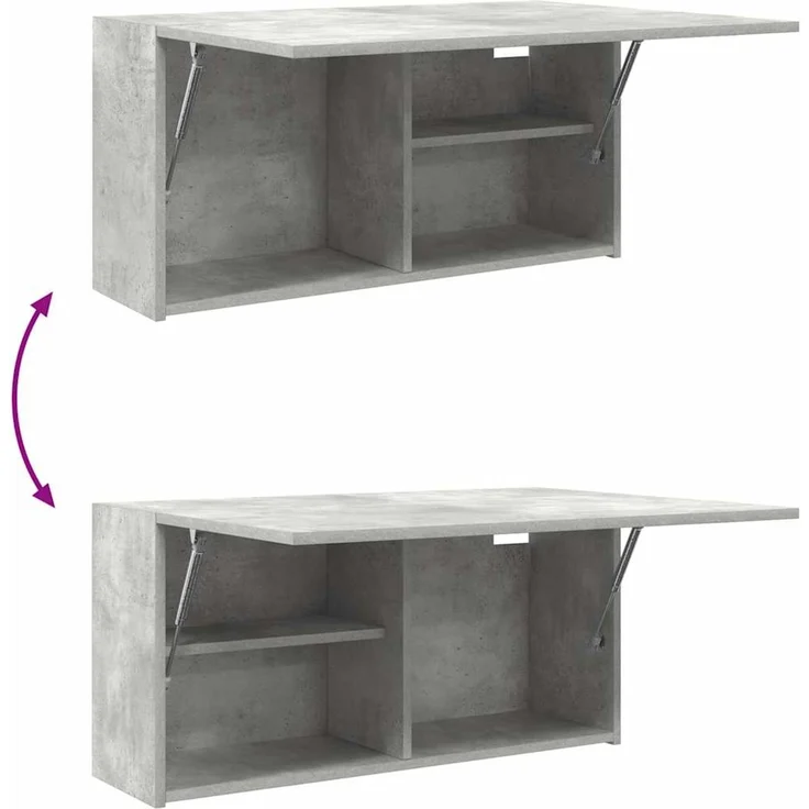 vidaXL Bad-Wandschrank Betongrau 80x25x40 cm Holzwerkstoff 860088 – Bild 8