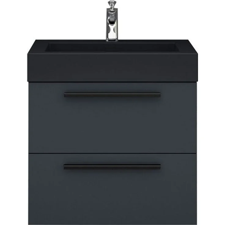 Mai & Mai Badmöbel-Set Badmöbelset Quadratto Unterschrank mit Waschschbecken aus Mineralguss – Bild 1