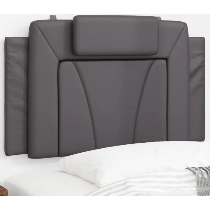 vidaXL Kopfteil-Kissen Grau 90 cm Kunstleder – Bild 1