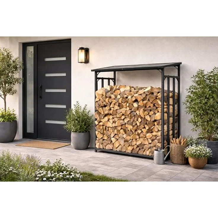 Quick Star Kaminholzregal Kaminholzregal 143x70x145 cm 1,4 m³, BxTxH:143x70x145 cm – Bild 4