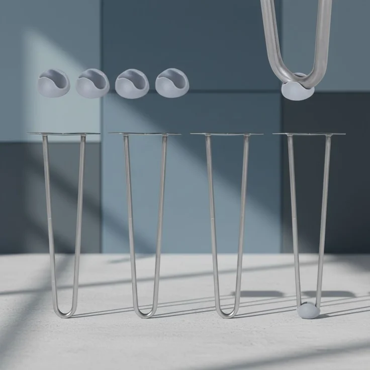 Tischbeine 4x Hairpin 10 cm Haarnadelbeine Stahl Gestell Möbelfüße Tischkufen – Bild 7