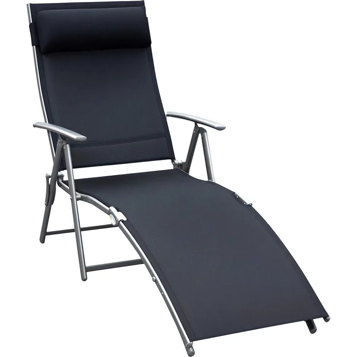 Outsunny Gartenliege Gartenliege mit Kissen