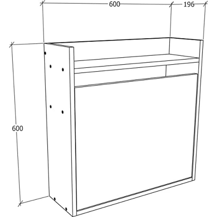 VCM Schreibtisch Dralis 918615 Weiß H. 60 x B. 60 x T. 20 cm – Bild 3