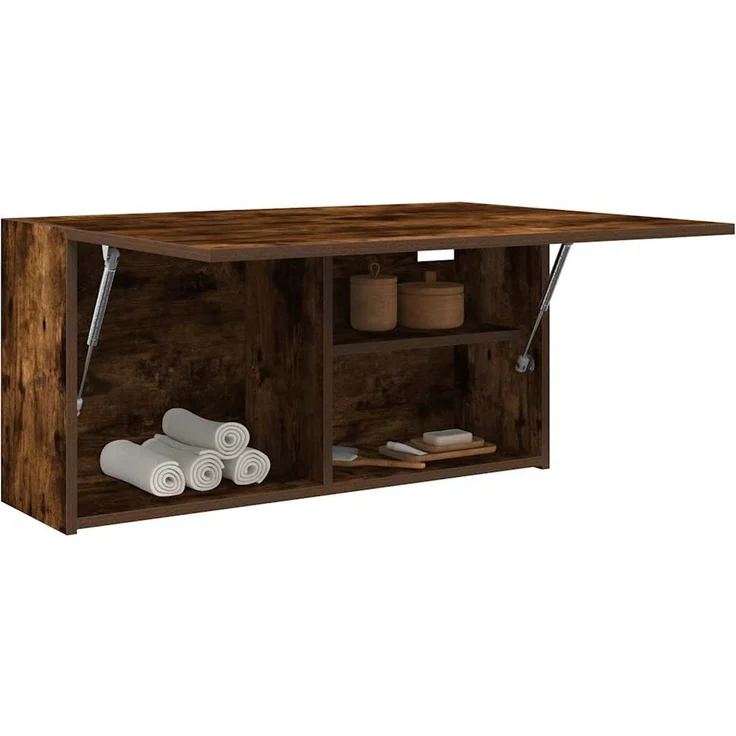 vidaXL Bad-Wandschrank Räuchereiche 80x25x40 cm Holzwerkstoff 860089 – Bild 1