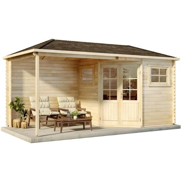 Alpholz Holz 5-Eck Gartenhaus Franz-28 | Natur | 275x525x257 cm – Bild 2