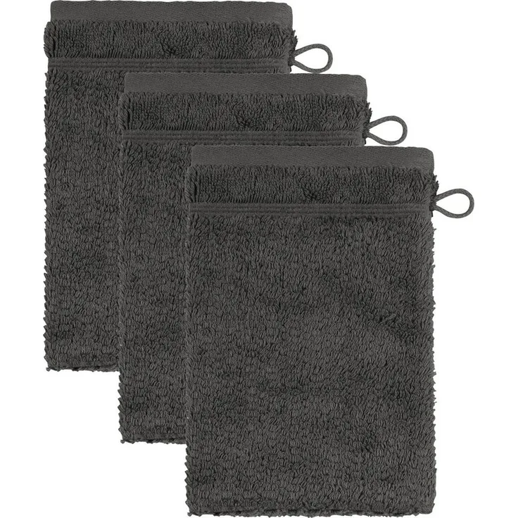Möve for frottana Waschhandschuh Pearl, (3-St), mit Perloptik