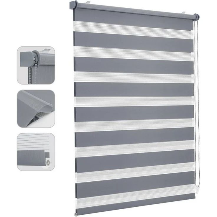 Doppelrollo Duo Rollo Klemmfix ohne Bohren für Fenster Rollos Jalousie Faltrollo, Sekey, freihängend, Klemmträger, Montage mit oder ohne Bohren möglich – Bild 4