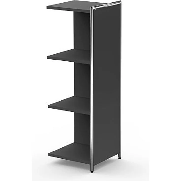 Anbau-Highboard schmal ARTLINE 3 OH 39 x38 x115 cm Anthrazit – Bild 1