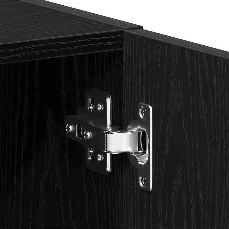 vidaXL Waschmaschinenschrank Schwarz Eichen-Optik 64x24x190 cm 859128 – Bild 9