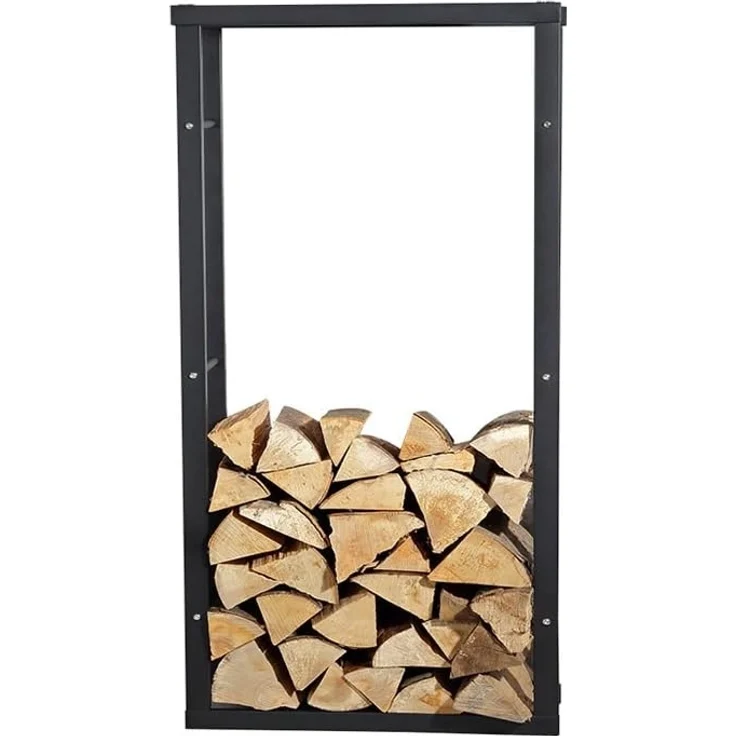 Melko Kaminholzregal Holzregal Kaminholzablage Kaminholzständer Anti-Kipp-Beschlag, BxTxH:60 x 25 x 100 cm, (Stück), Pulverbeschichtet – Bild 1