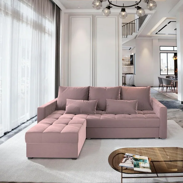 Masseno Ecksofa KOS PIK mit Schlaffunktion L-Form, Sofa mit Bettkasten