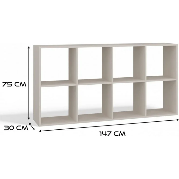 Selsey 'Malax' Offenes Standregal, 8 Fächer, Weiß, 75 x 147 x 30 cm – Bild 3