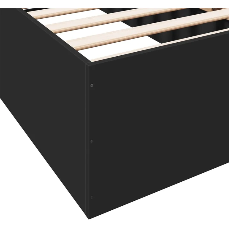 vidaXL Bettgestell Schwarz 100x200 cm Holzwerkstoff 3281050 – Bild 7