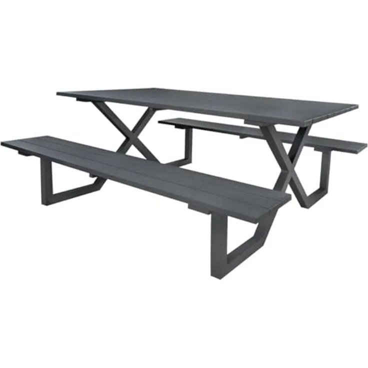 osoltus Alu Picknick Gartentisch Bank Naples Anthrazit 180 cm