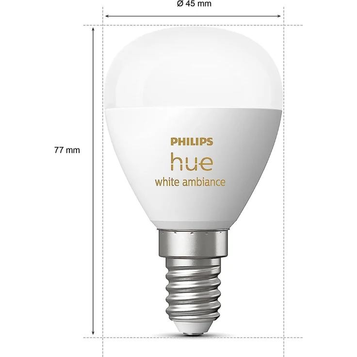 Philips Hue White Amb. E14 Luster Tropfen Einzelpack 470lm – Bild 3