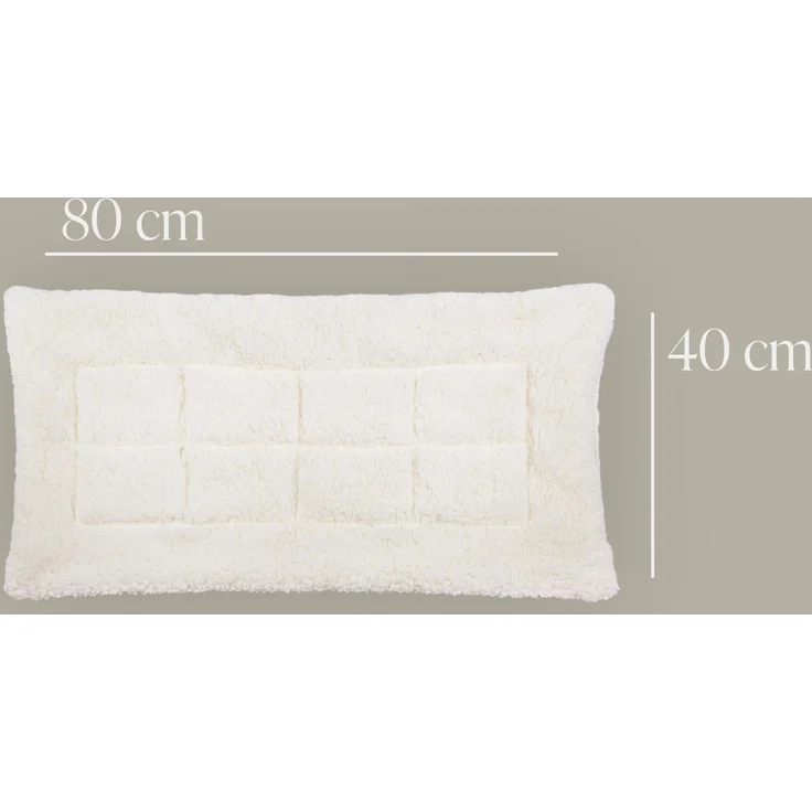 Wende Bettdecke 135x200cm Lammflor Optik - Steppbett Sherpa-Fleece und Mikrofaser Seite - warme Steppdecke (1400g Füllung) - Wende-Design - Öko Tex 135x200cm inkl. 40x80 Kissen – Bild 4