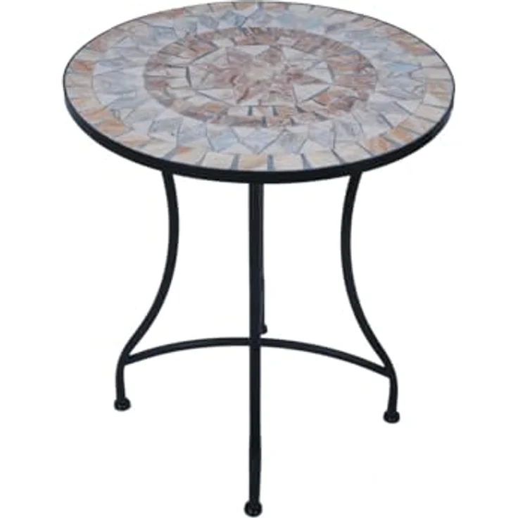 TrendLine Gartentisch Provence Mosaik 60 cm Tisch Beistelltisch Terrassentisch – Bild 2