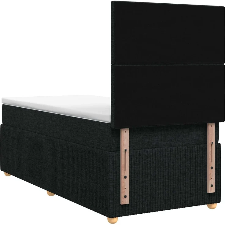 vidaXL Boxspringbett mit Matratze Schwarz 80 x 200 cm Stoff 3454265 – Bild 8