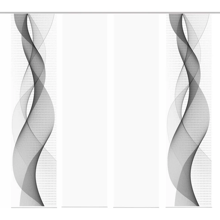 HOME WOHNIDEEN Schiebegardine OPALIA 4ER SET (4 St), Paneelwagen, halbtransparent, Microfaser, HxB: 245x60 – Bild 2
