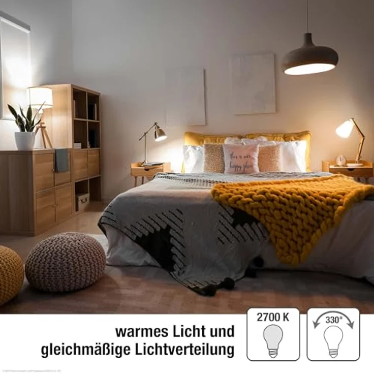 hellum LED Glühbirne E27 mit 2,2W als Ersatz für Glühbirne 25W, Mini Globe 250 Lumen 2700 Kelvin warmweiß, LED Glühlampe in klar für E27 Beleuchtung, 5 Stück 220407 – Bild 9