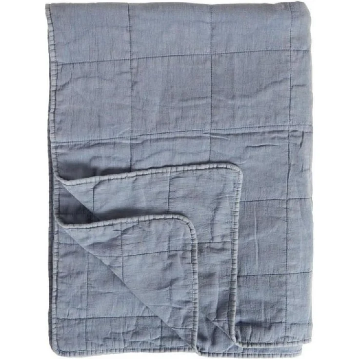 Ib Laursen - Decke Quilt Tagesdecke Überwurf 180x130cm Blau 6108-13 – Bild 4