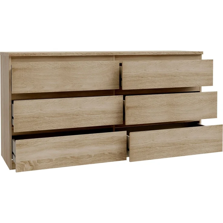 FORTE Kommode Edmore, große Kommode, grifflose Front, Stauraum, 6 Schubladen – Bild 3