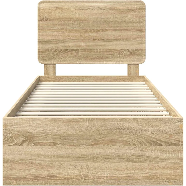 vidaXL Bettrahmen Sonoma 100 x 200 cm Massives Kiefernholz 3412526 – Bild 6