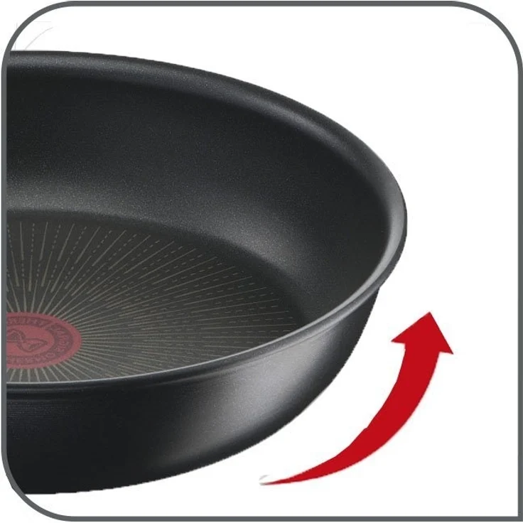 Tefal G28191 Black Stone 2-piece pan set, 24/28 cm, Non-stick coating, Thermo signal temperature indicator, suitable for induction, black – Bild 3