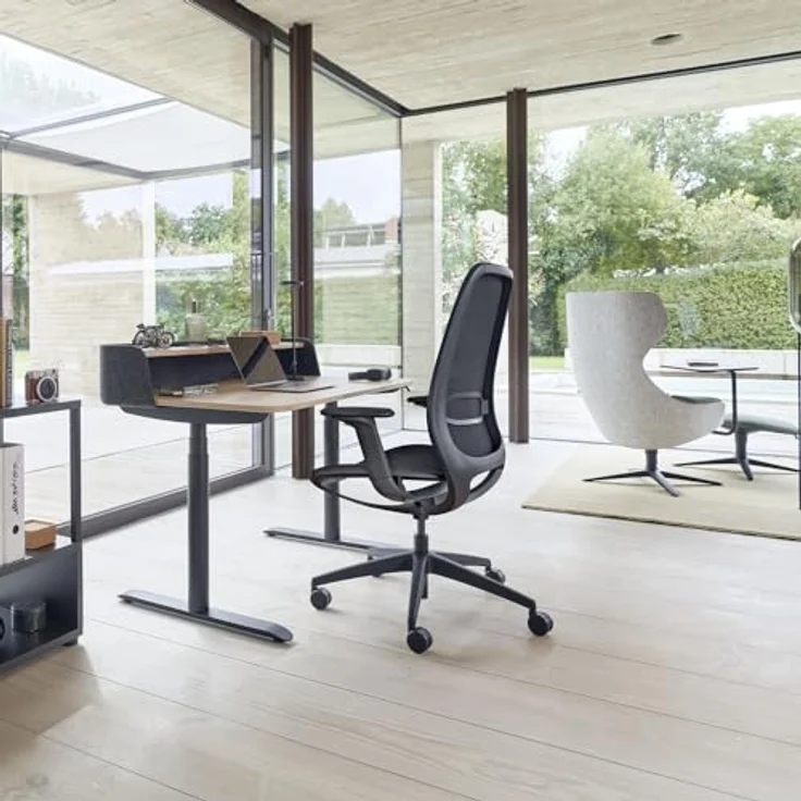 sedus Bürostuhl se:air: Bürostuhl aus Netzmembran mit Mulitfunktionsarmlehnen, (automatischer Gewichtsanpassung und Lordosenstütze, Zeitloses und filigranes Design) – Bild 3