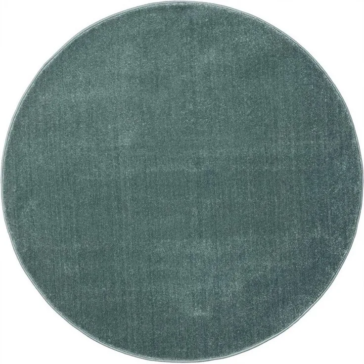 Vimoda Teppich Teppich Rund Wohnzimmer Kurzflor, Rund, Höhe: 8 mm, Teppich Rund Einfarbig