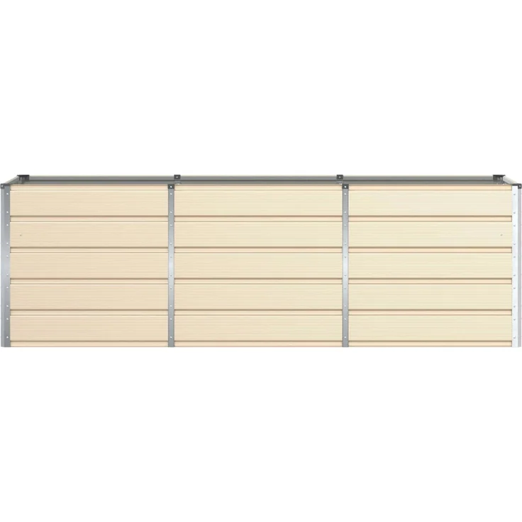 vidaXL Pflanzkübel Elfenbein 240 x 80 x 75 cm Stahl 42018091 – Bild 4